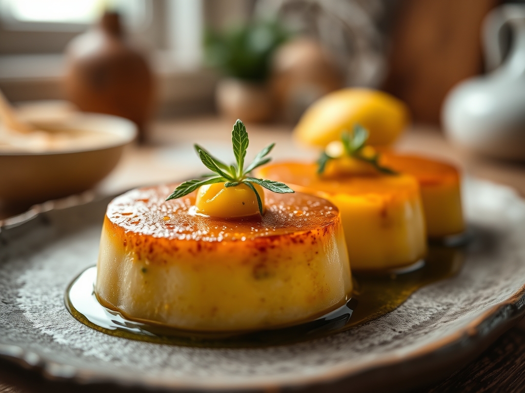 Kokos Pudding mit Mango