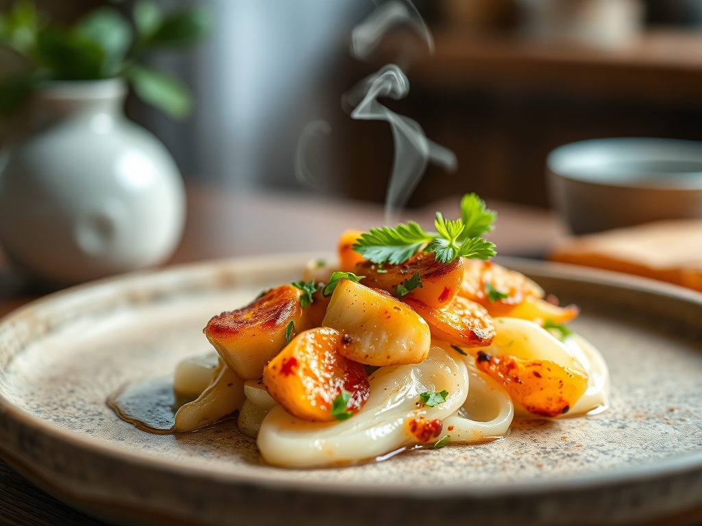 Meeresfruechte Salat bunt