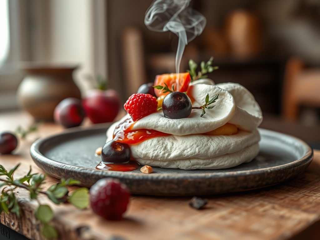 Pavlova mit Passionsfrucht