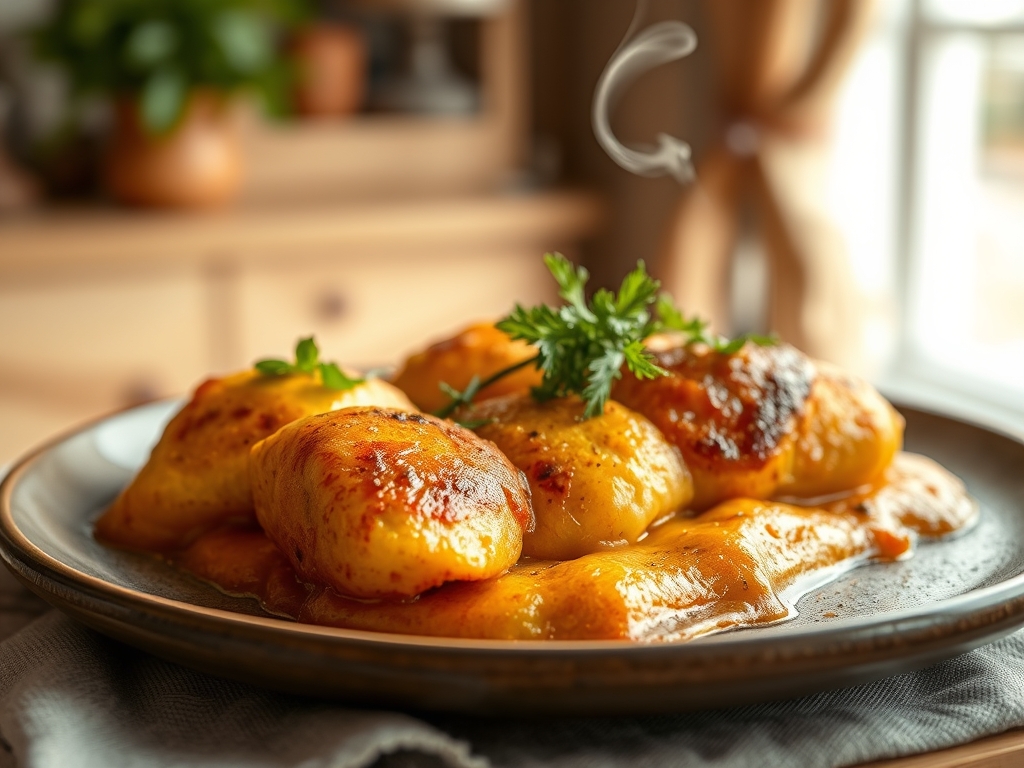 Riesengarnelen in Curry