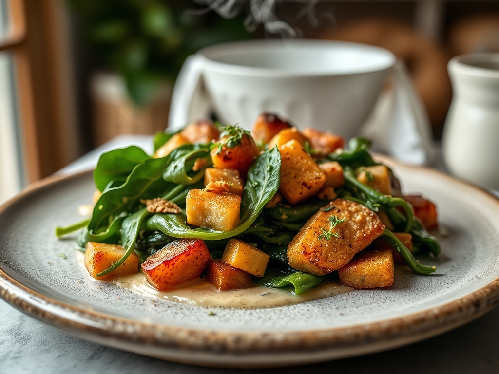 Spinat Salat mit Beeren