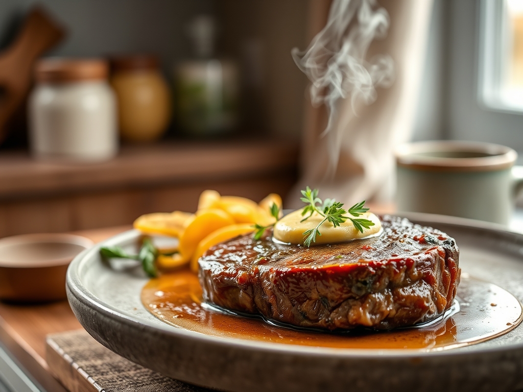 Steak mit Krauterbutter