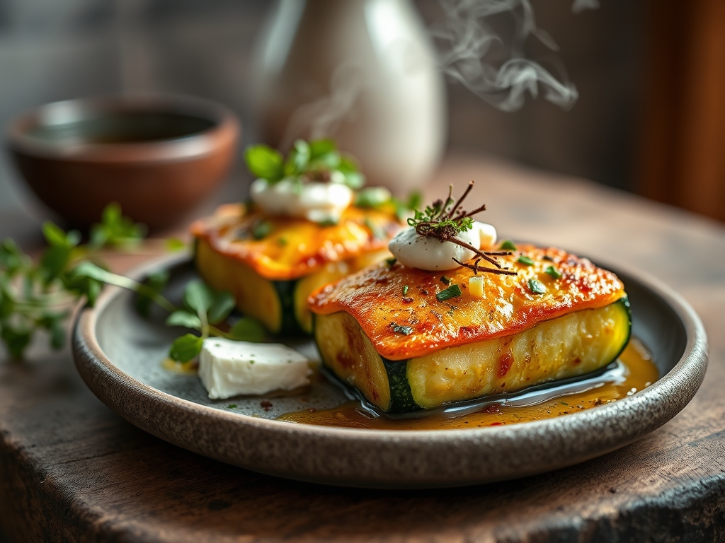 Zucchini Roellchen mit Feta